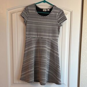 Cato  Monochrome Geometric Mini Dress